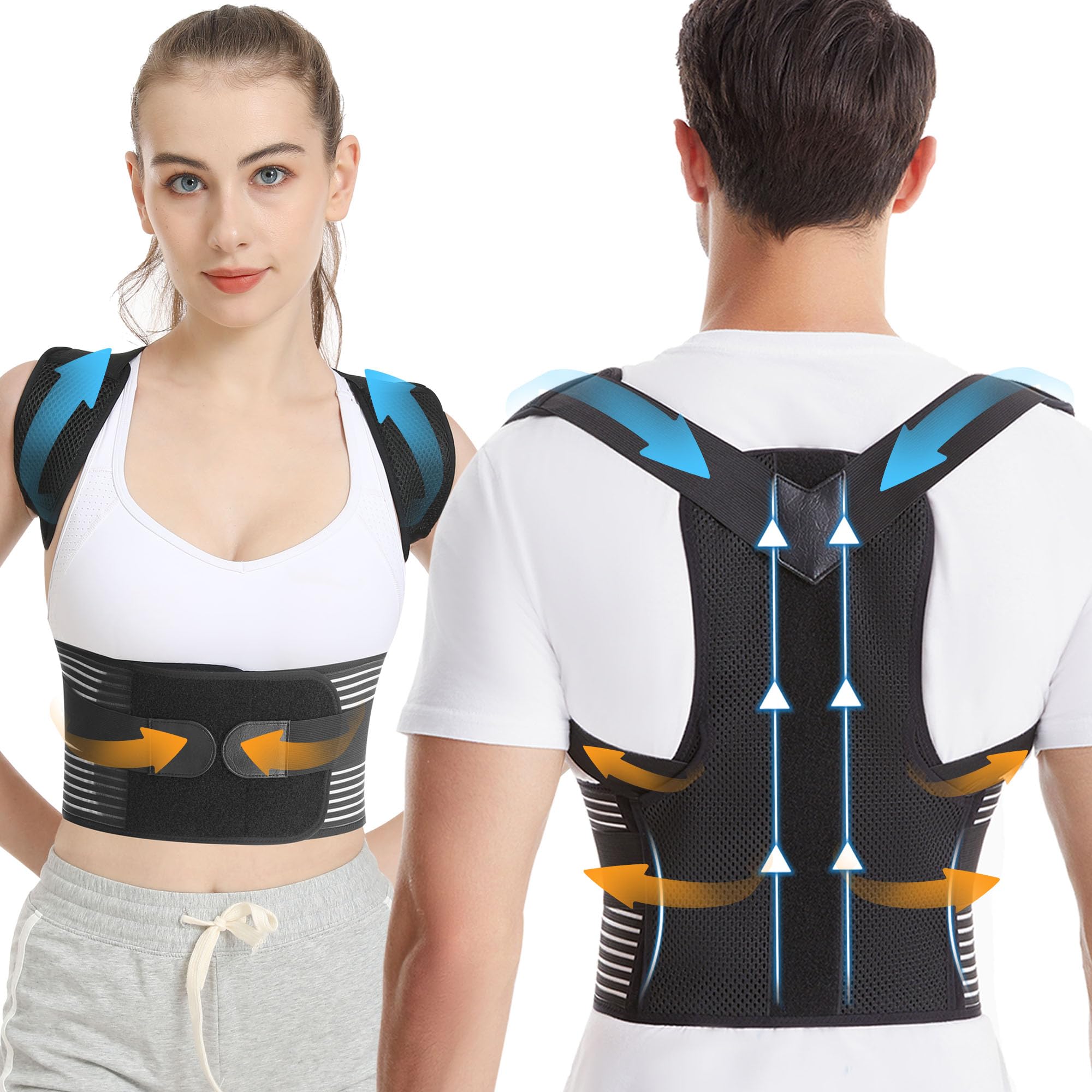 Back Support Posture Corrector For Women And Men With Spine Vertical Alignment System Relieve Lower Back Pain Back Straightener Instant Posture Corrector Scoliosis