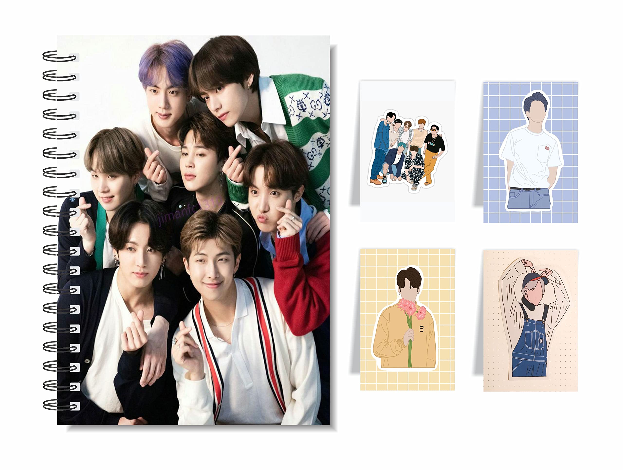 New 2022 BTS Bangtan Boys Gift Set ( Diary + Set of 4 Magnetic