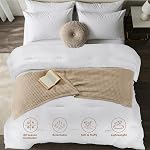 Utopia Bedding Comforters Queen Size, All Season Duvet Insert, Down Alternative Queen Comforter with Corner Tabs, Machine Washable Bed Comforter 88 x 88 Inches (White)