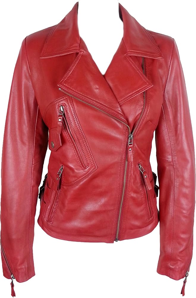 Unicorn Womens Fashion Biker Style Real Leather Jacket