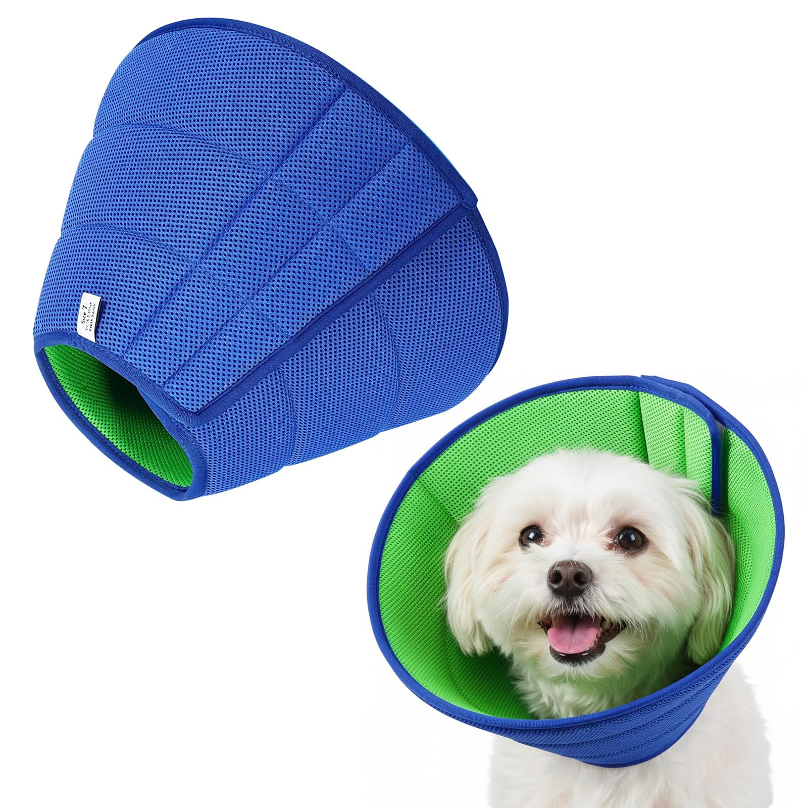 Soft Dog Cone Collar for Dogs After Surgery, Adjustable Neck Recovery Collar for Dogs and Cats Breathable Buster Collars for Dog, Protective Head Cone Pet Cat Cones to Stop Licking (S)