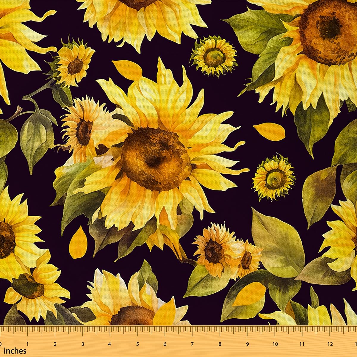 Feelyou Floral Fabric By The Yard, Vintage Leaf Pattern Upholstery Fabric, Cute - View #5