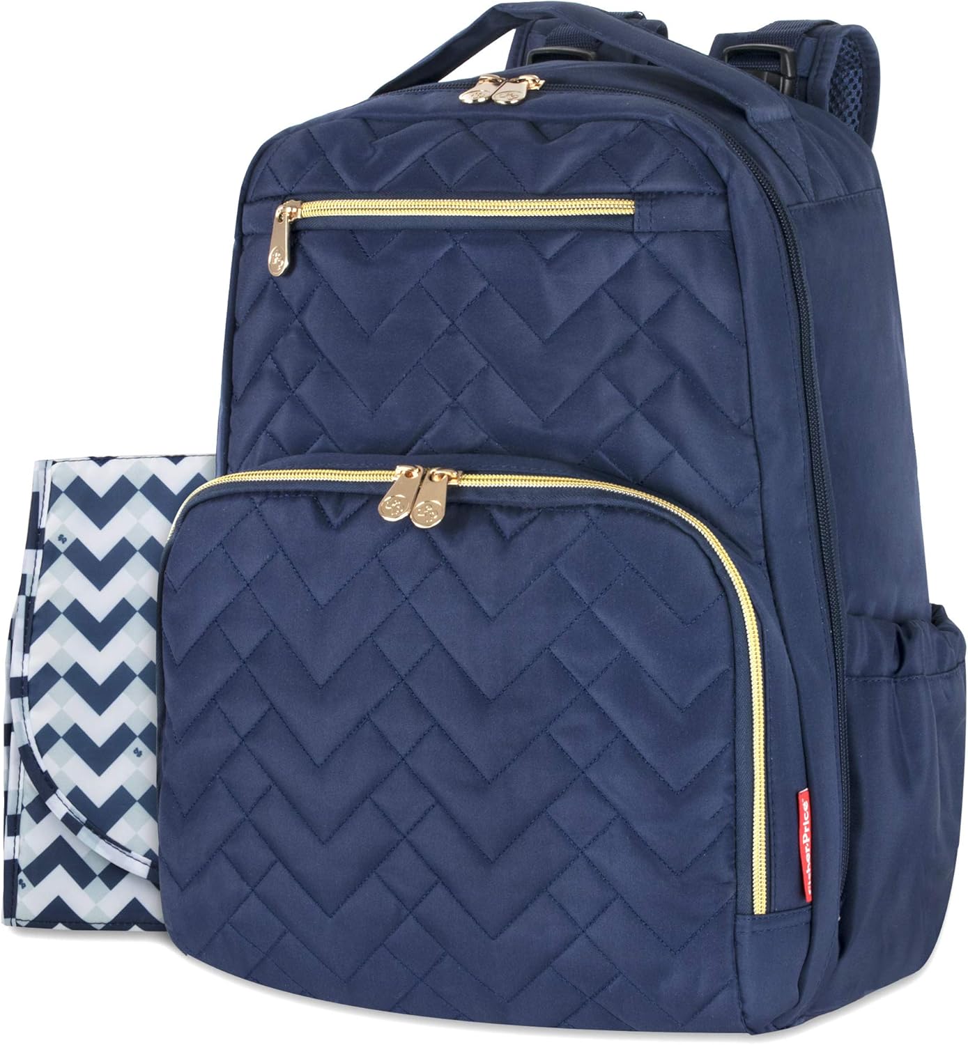 Fisher Price Diaper Bag Backpack Signature Collection, with Cell Phone and Tablet Pockets and