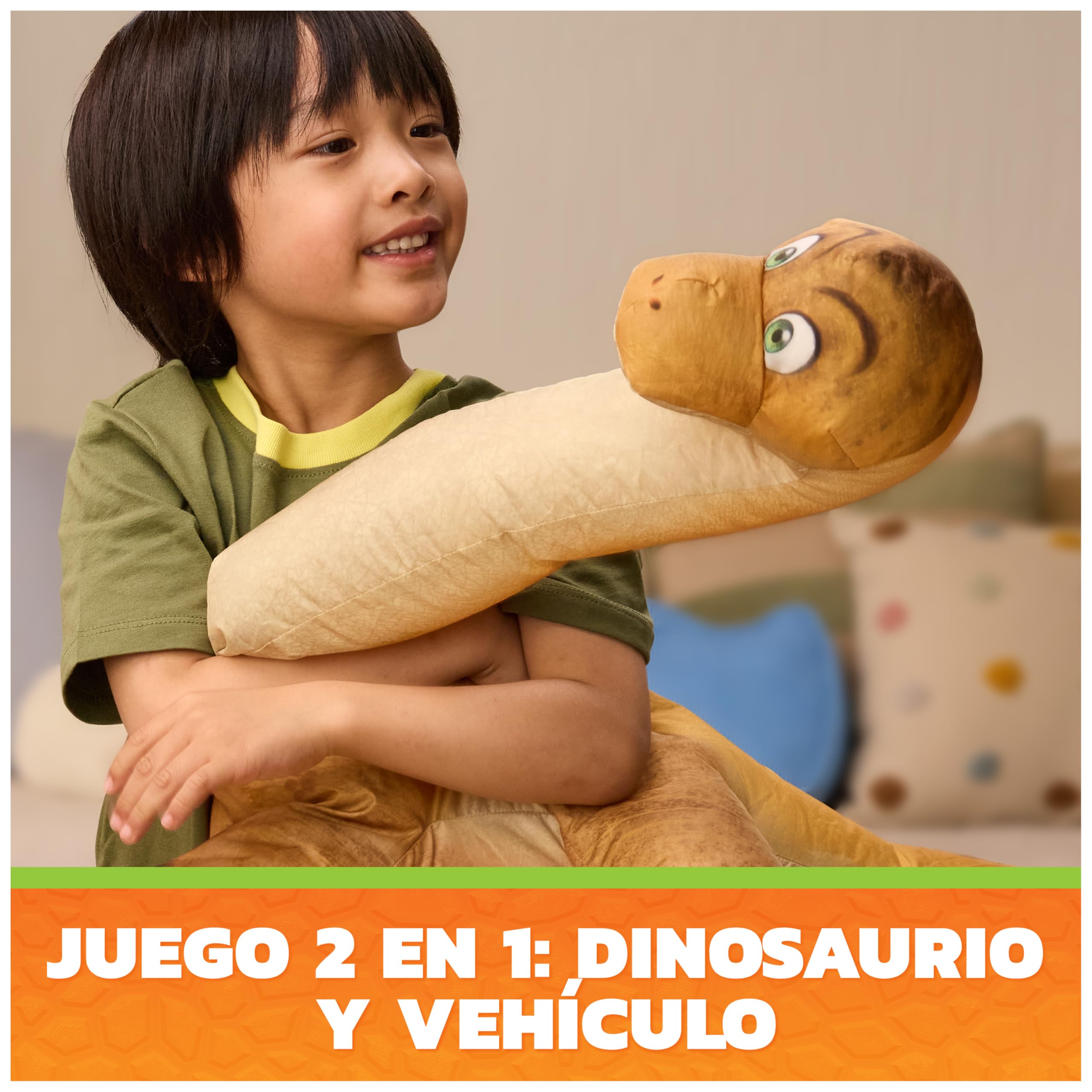 Paw Patrol: The Dino Movie, vehículo de Dinosaurio Megasaurus con Dinosaurio Inflable de 76,2 cm y Figura de acción de Rocky, Juguetes para niños y niñas preescolares, a Partir de 3 años