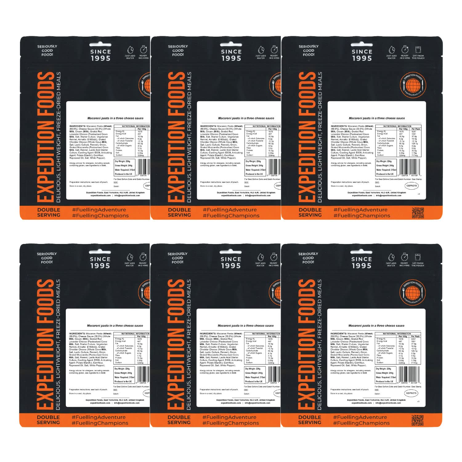 Beef Stroganoff with Rice (Double Serving / 1000KCAL / 6-Meal Pack) | Freeze-Dried Camping & Hiking Food