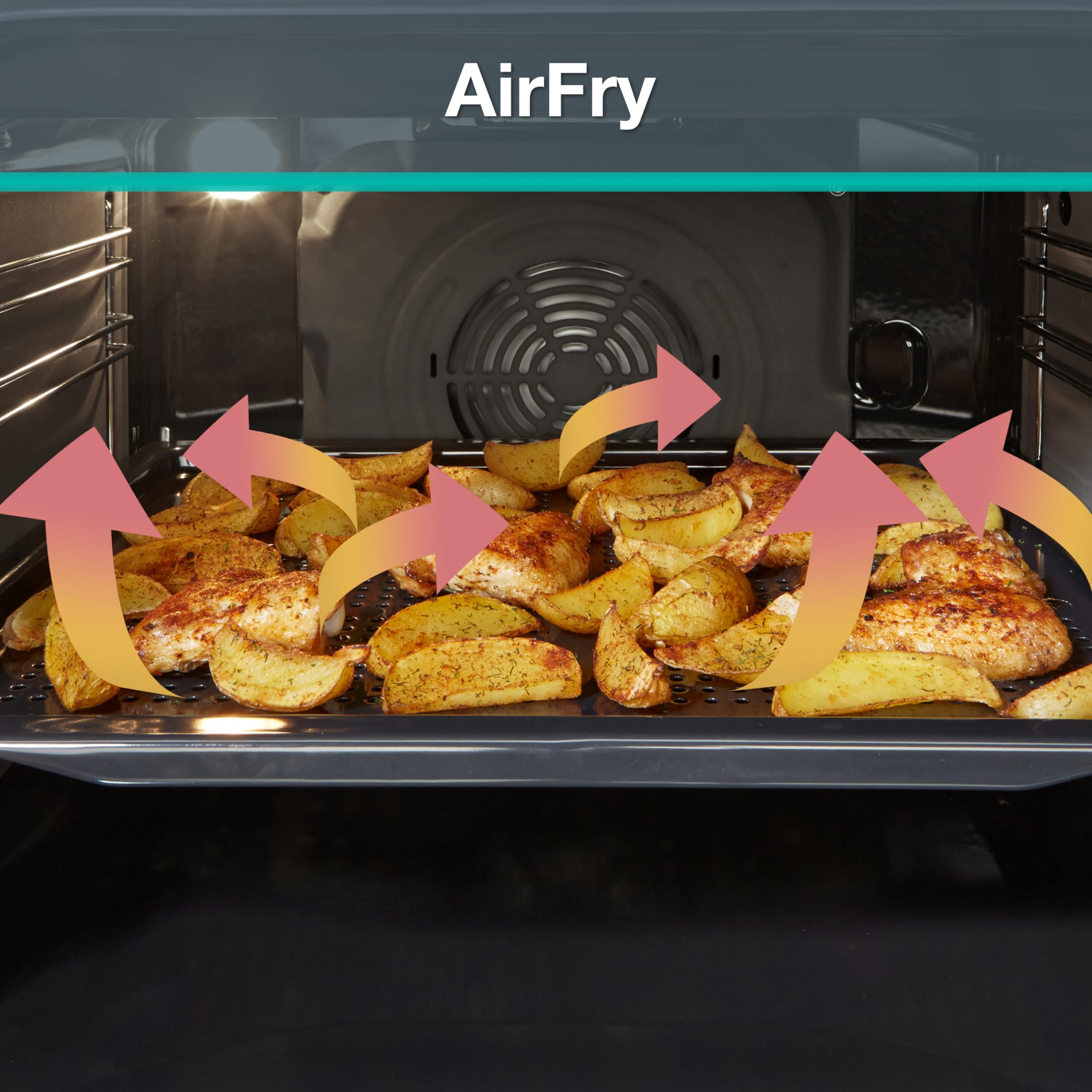Gorenje GEC5C61WG Elektro-Standherd Glaskeramik-Kochfeld 50cm 70 Liter Pizza Funktion FrozenBake AirFry MultiAir HomeMade AquaClean FastPreheat Weiß