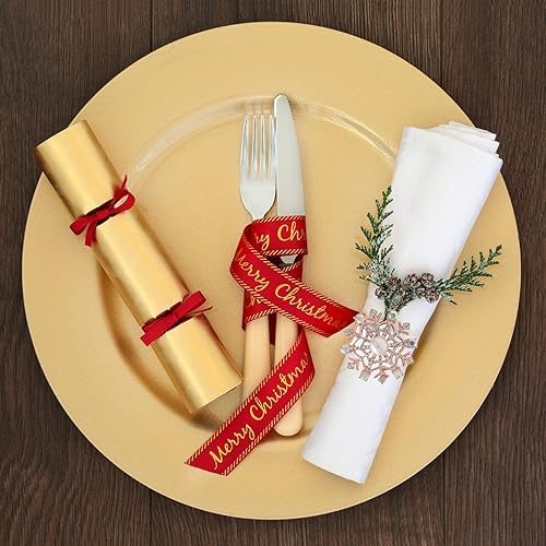 Miniatura 7 de Servilleteros de Navidad, paquete de 6 servilleteros para mesa de comedor, decoración de mesa de metal para el hogar, decoración de Navidad, fiestas