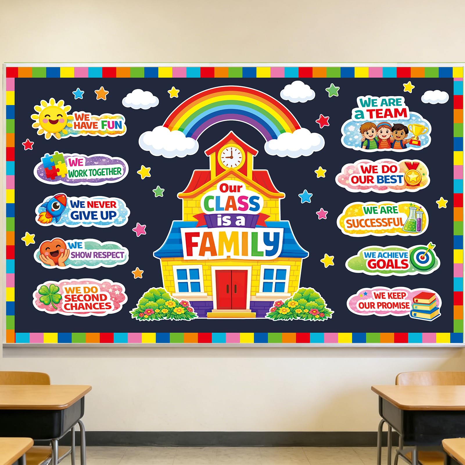 Décorations de tableau d'affichage de la rentrée scolaire pour la salle de