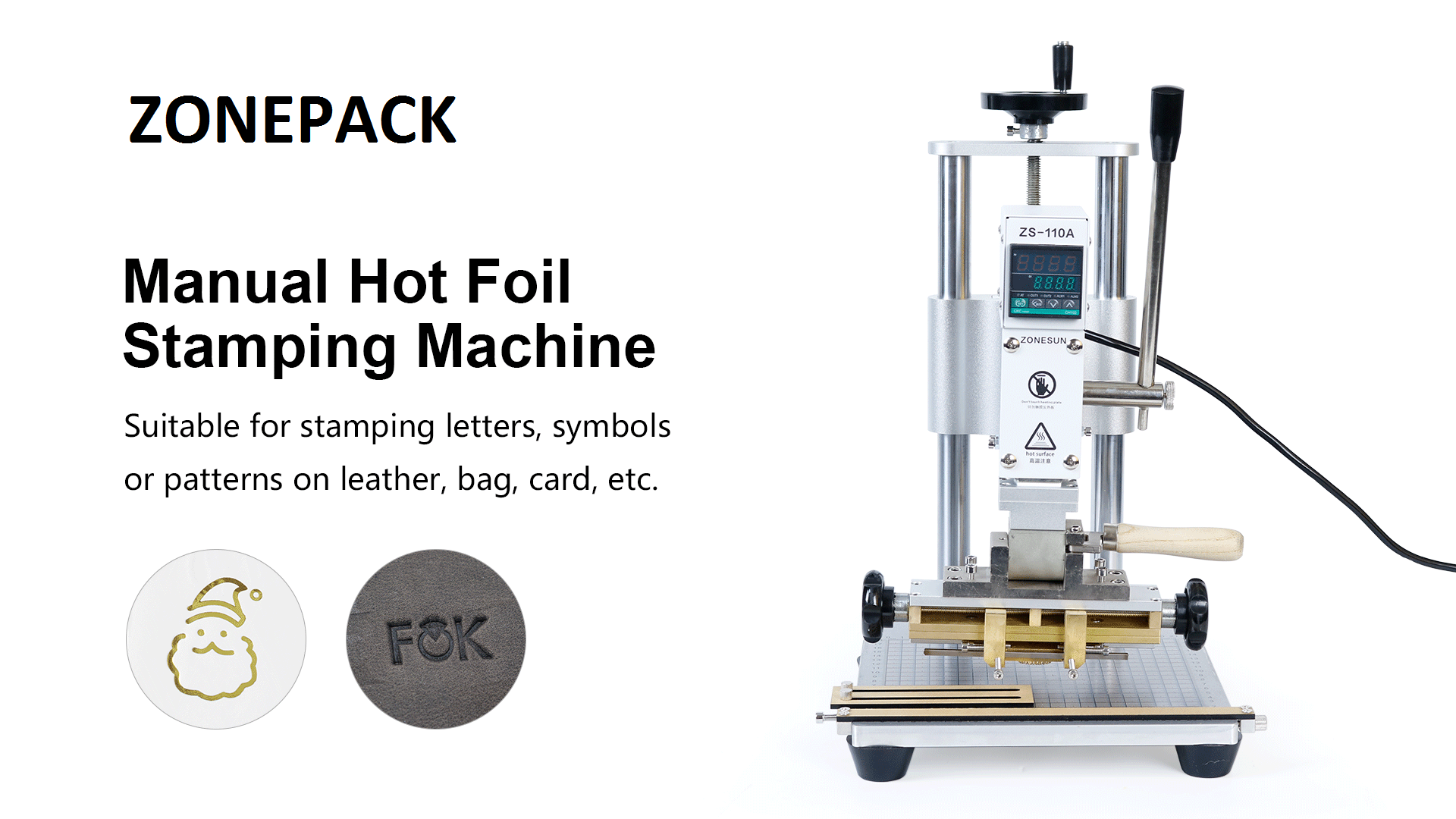 Amazon.com: ZONEPACK ZS-110A Hot Foil Stamping Machine Copper