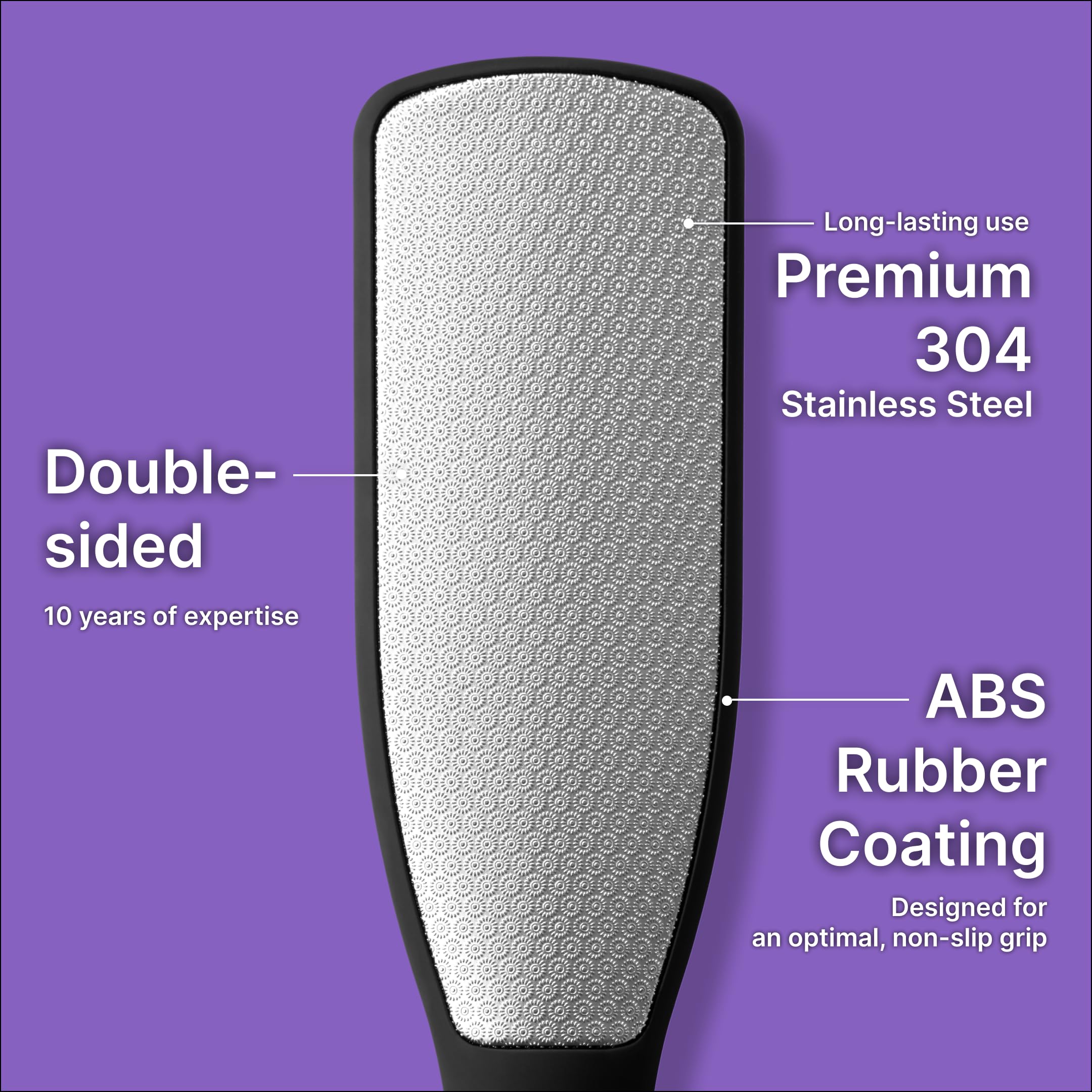 BAREN Magic Pedicure File Scrubber Callus Remover in acciaio inox con ammorbidente per la pelle (doppio lato scrubber)
