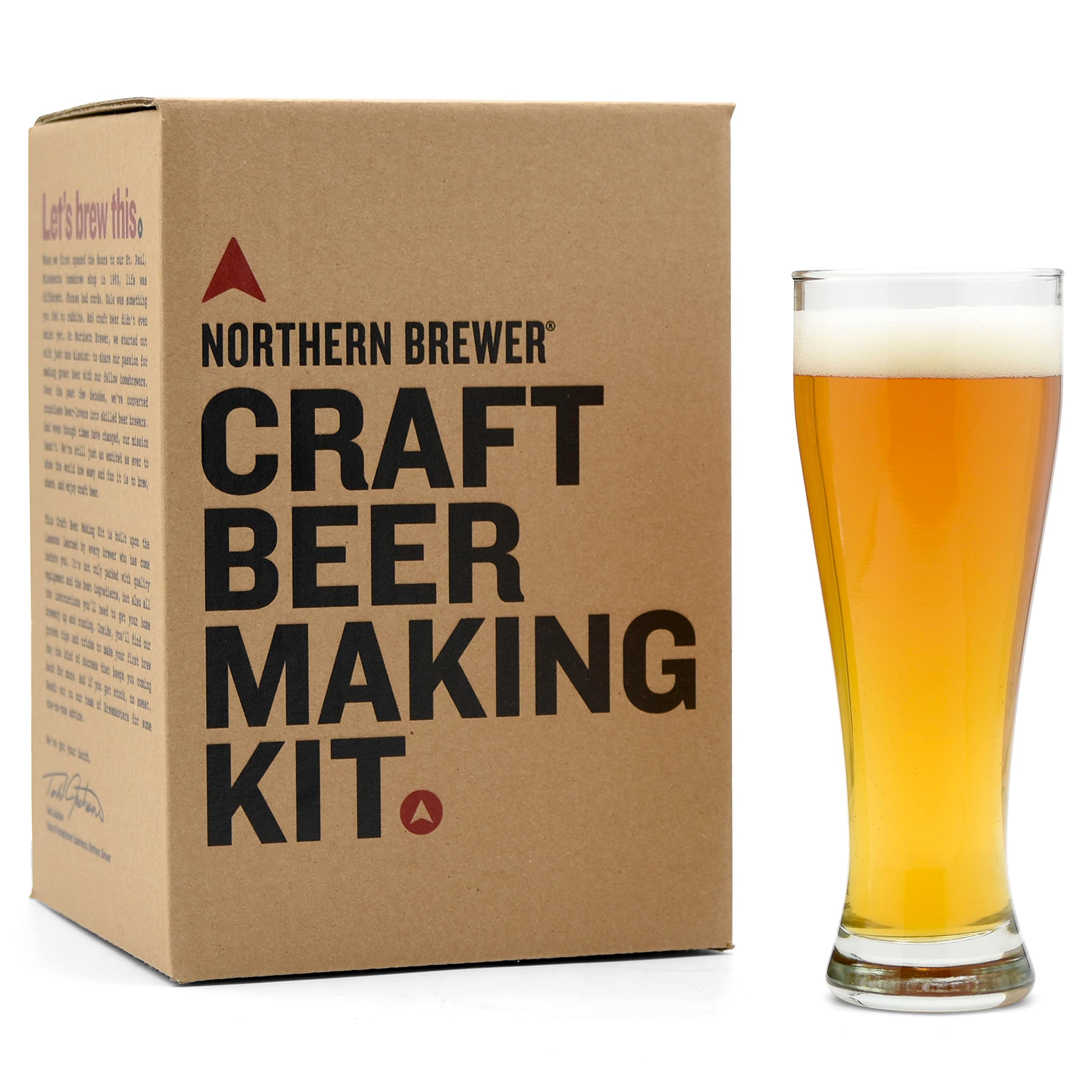 Northern Brewer - Kit de démarrage pour fabrication de bière artisanale sans siphon de 3,8 l (blé)