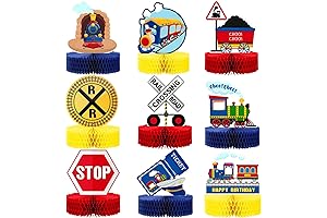 Kids Railroad Train Party Centerpieces Set