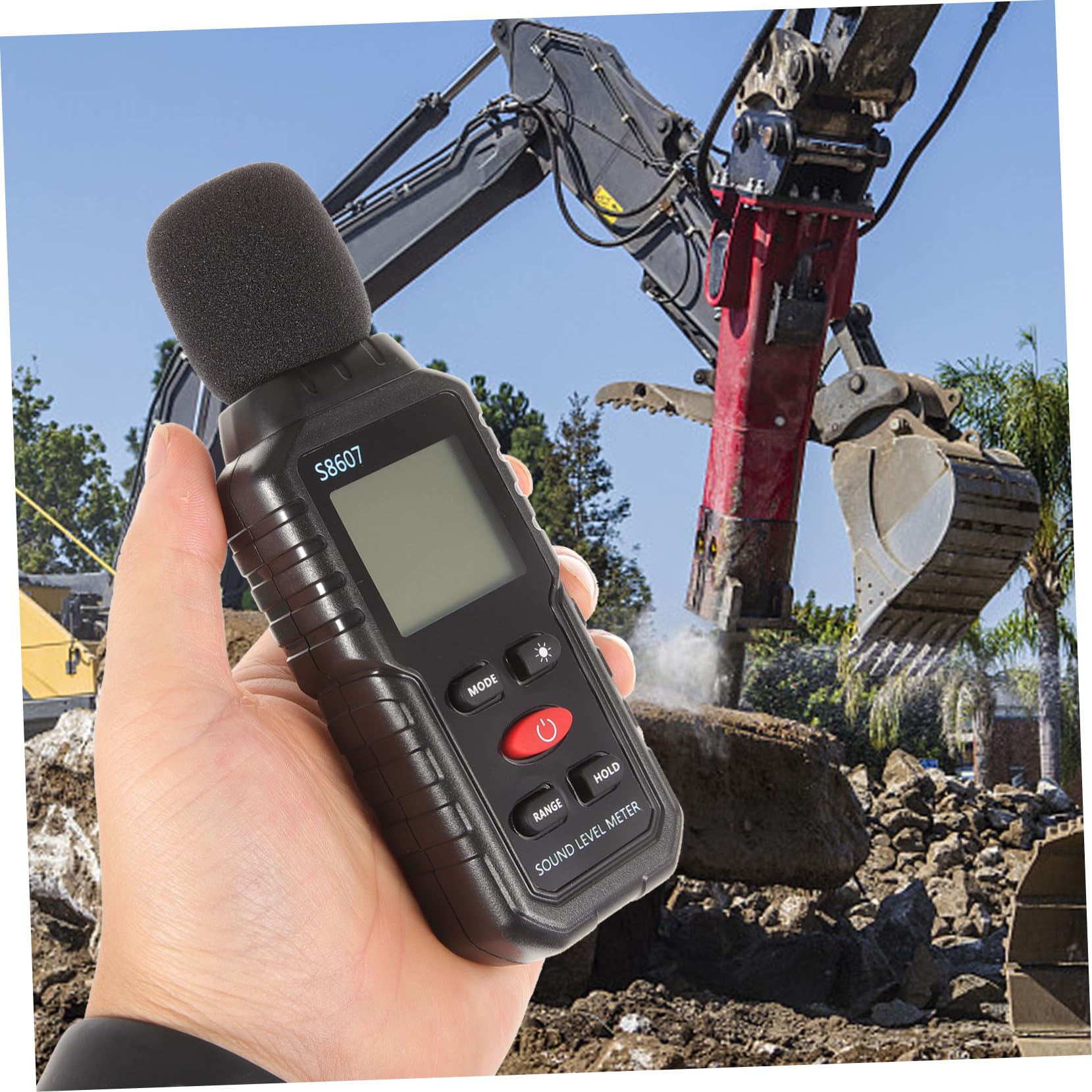 Alipis Misuratore Di Decibel Digitale Precisione Display Per Misurazione Rumore Ambientale Industriale e Traffico Leggero e Portatile