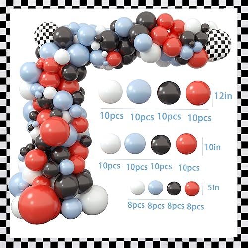 Miniatura 7 de Fast One - Decoraciones de cumpleaños para niños, suministros de decoración de fiesta temática de coche de primera carrera, suministros para fiesta