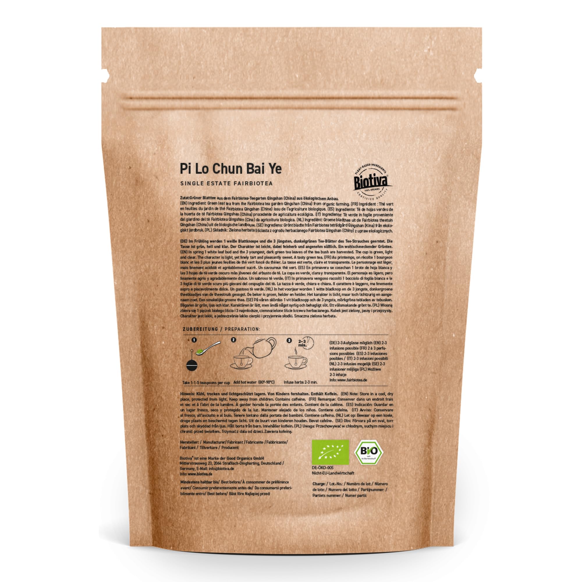 Tè verde Pi Lo Chun 100g Bio | Biotiva