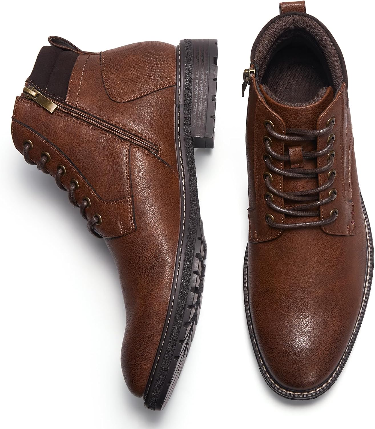 Men's Chukka Ankle Boots Classic Casual Boots for Men with Zipper - Image 6