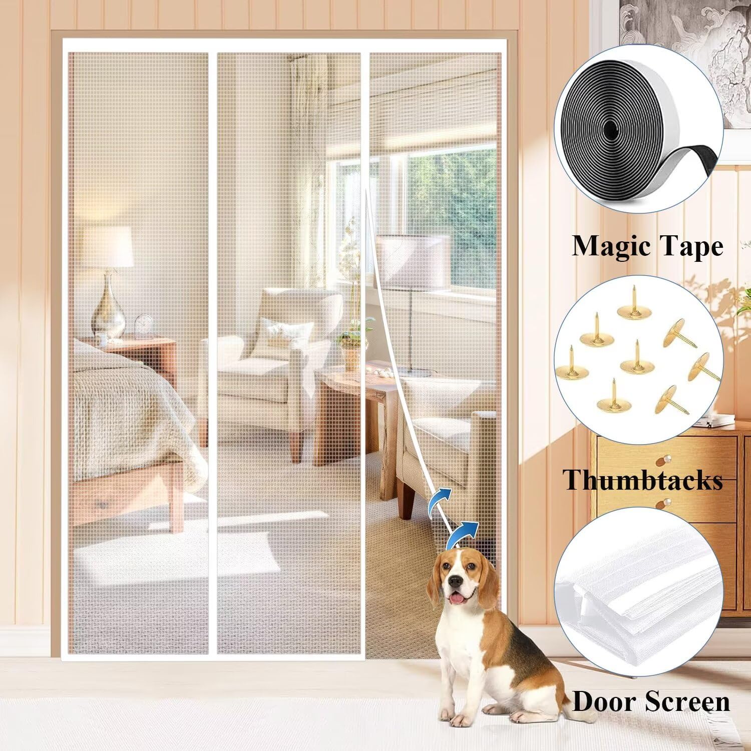 Moustiquaire Sur Mesure AimantéE 170x230cm Fermeture Automatique Intérieur