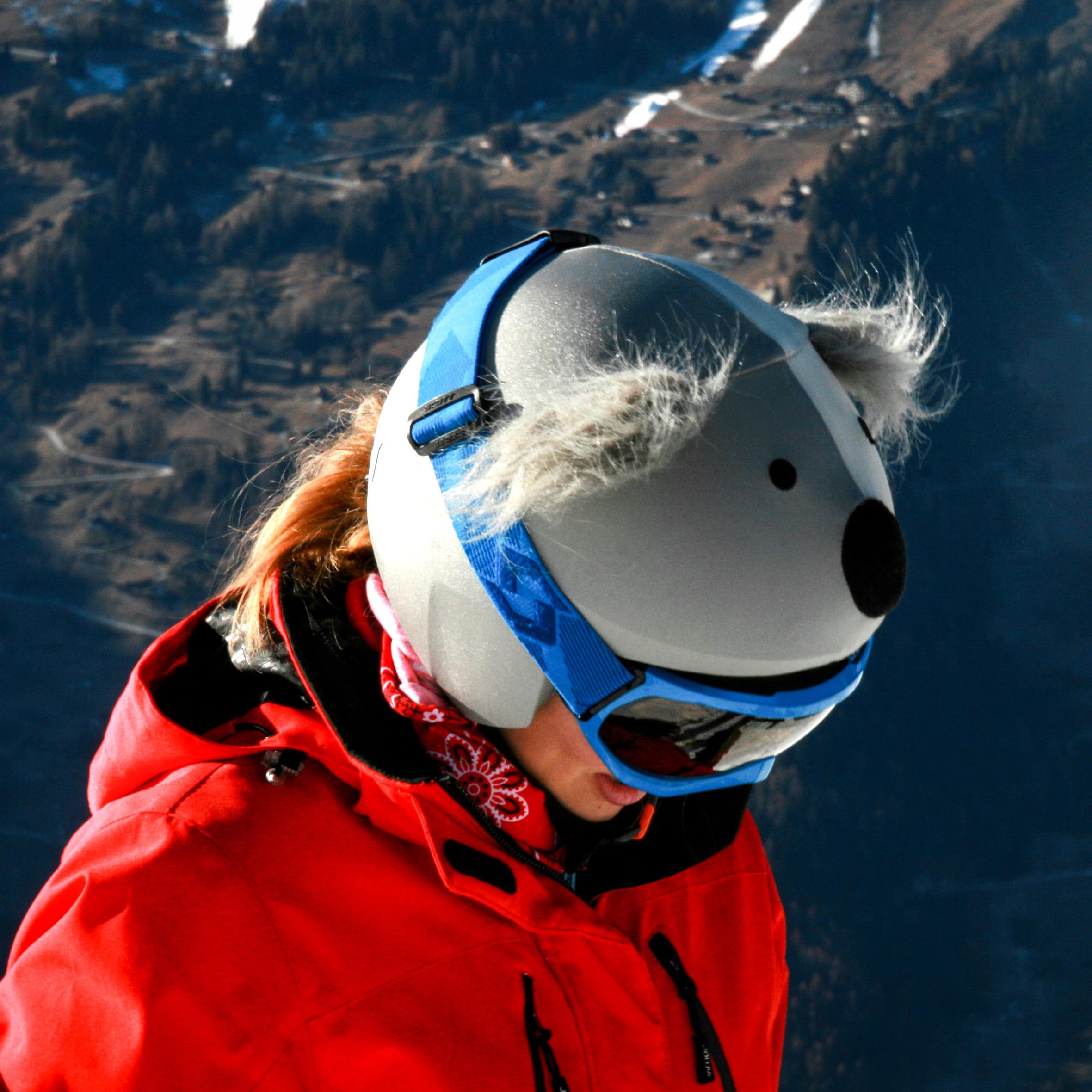 COOLCASC Uniwersalny pokrowiec na kask narciarski - Dostosuj kask narciarski dla dzieci za pomocą zabawnego i uroczego pokrowca ochronnego - akcesoria snowboardowe i narciarskie - Jeden rozmiar pasuje