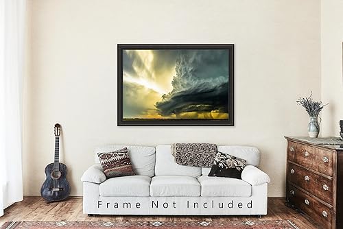 Miniatura 5 de Storm Photography Print (Not Framed) Picture of Supercell Thunderstorm on Spring Day in Oklahoma Weather Wall Art Nature Decor (5" x 7")