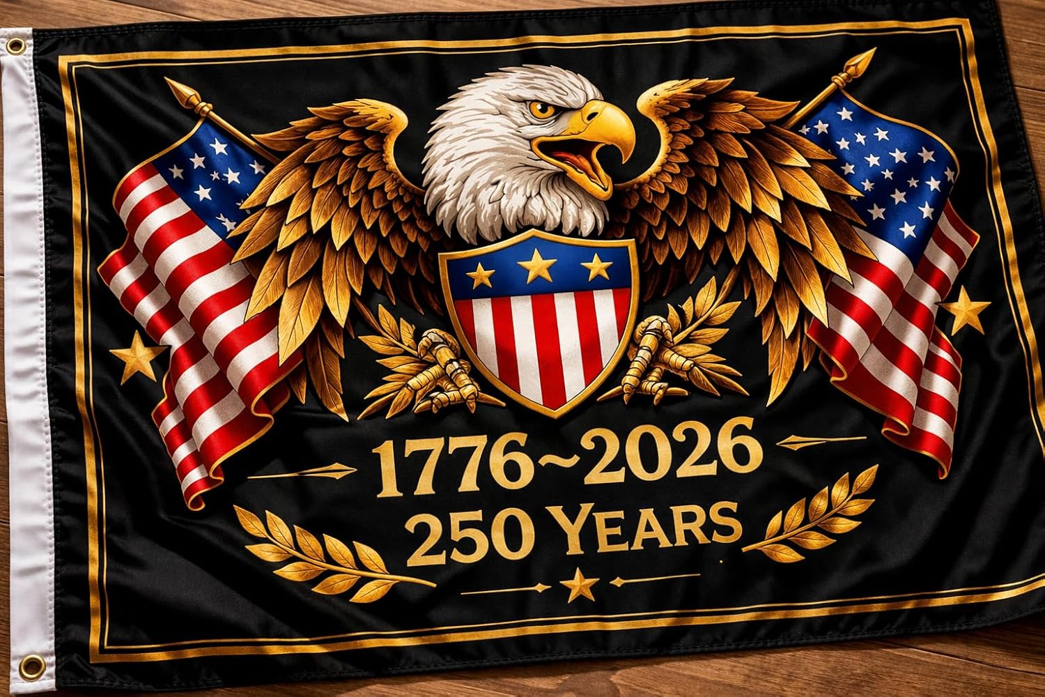 250 Anniversary USA Flag - 3x5 Ft Double Sided 3 Layers Patriotic Flags - 4th of July Decorations Independence Day 250th Anniversary American Flag for Indoor Outdoor Decoration,Honor Flag,Eagle