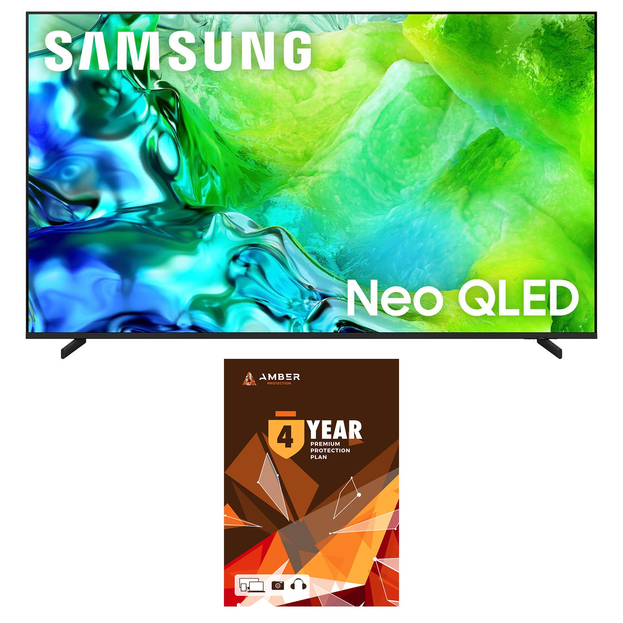 Samsung QN55QN80HAFXZA 55 Inch Neo QLED 4K TV with 4 Year Amber Protection Plan (2026)