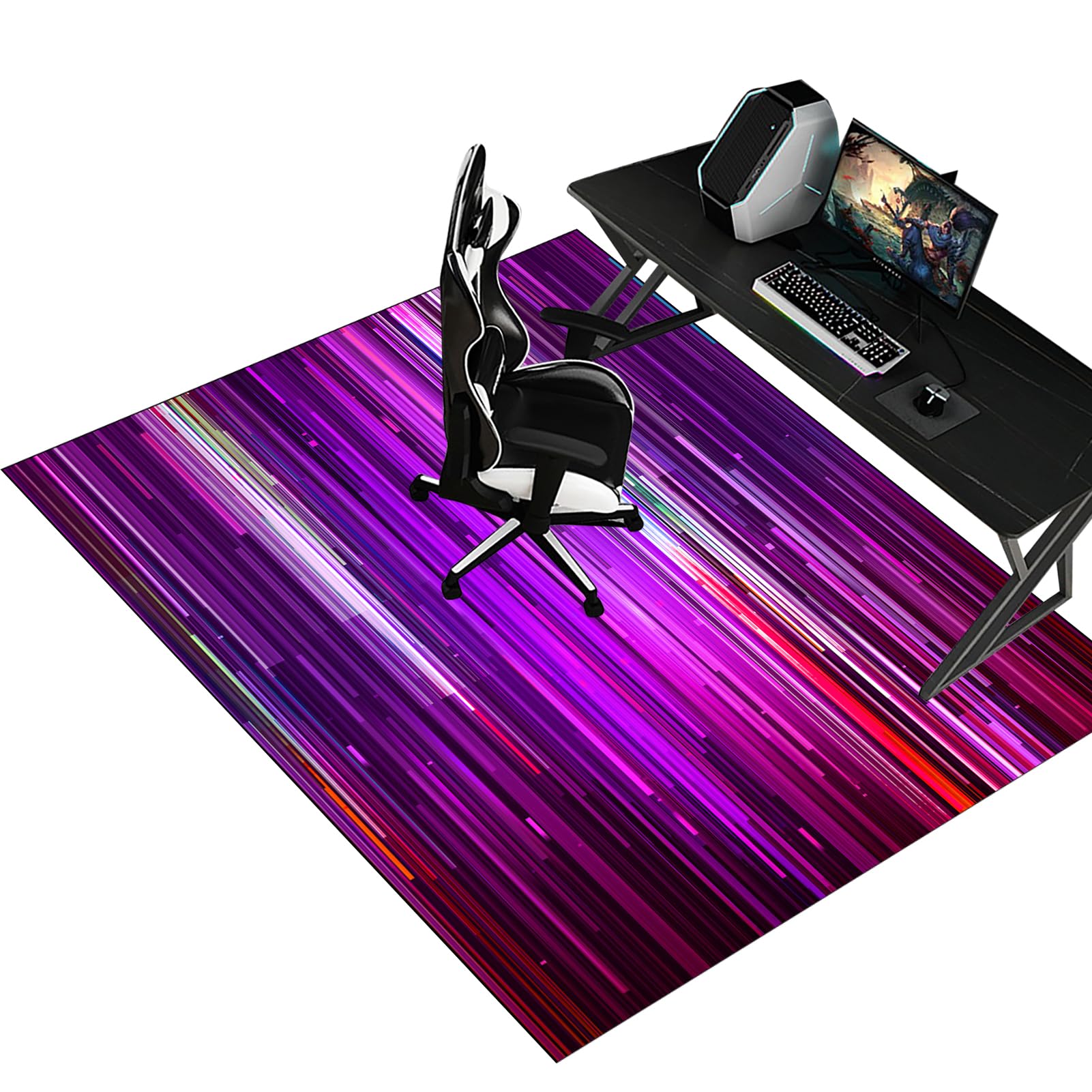 Rutschfestes Bürostuhlkissen 120 x 160 cm Teppichschoner und Gaming-Stuhl-Matte für niedrige und streifenfreie Böden mit Teppichboden