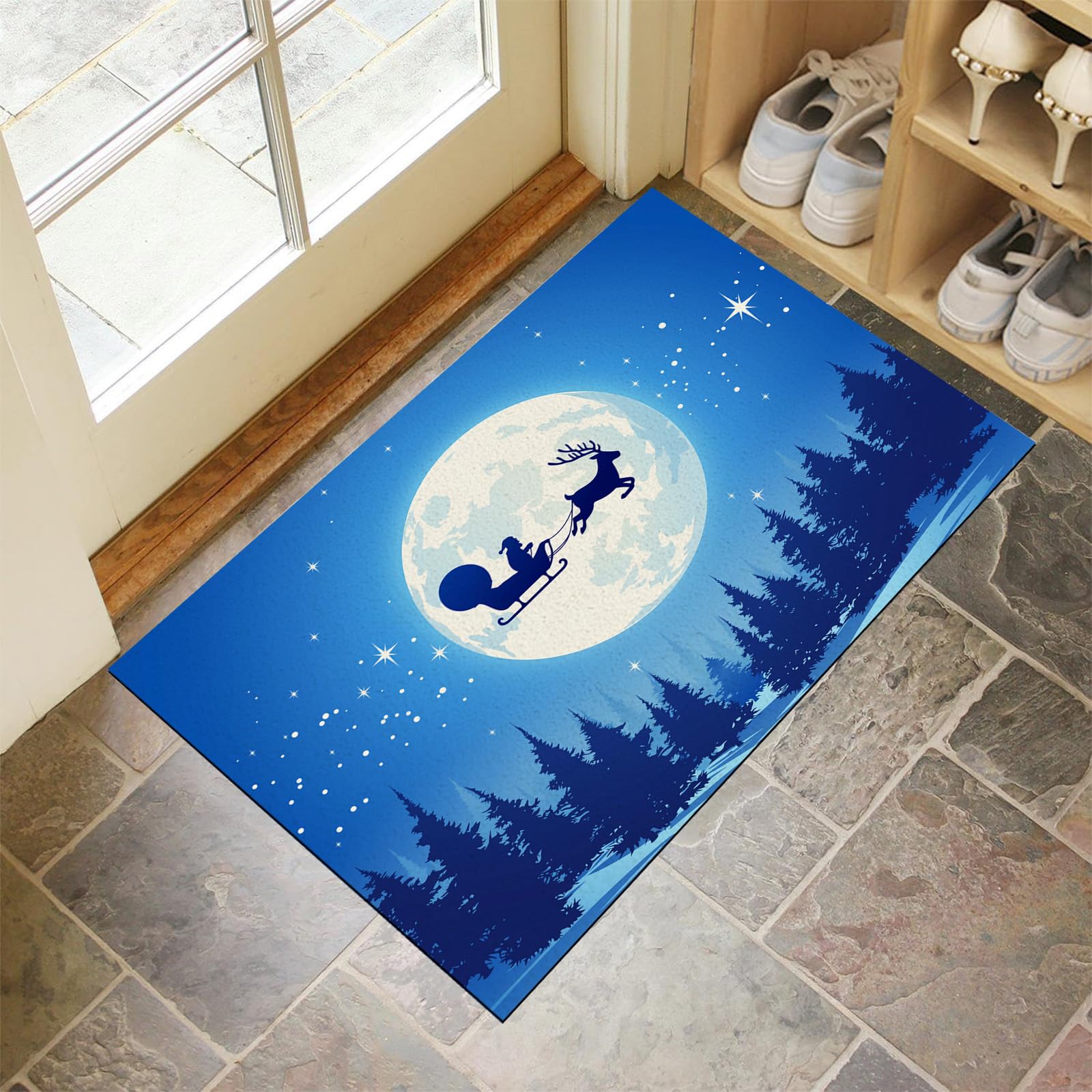 Tapis robuste antidérapant 80x120cm pour stopper la boue et sécuriser l'entrée de la maison