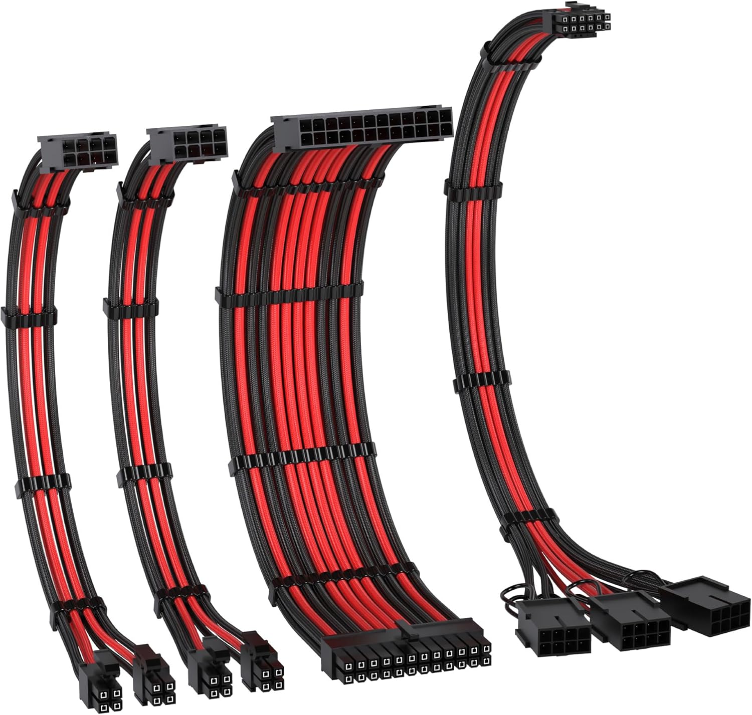 EZDIYFAB PCIE 5.0 12VHPWR Sleeved Cable Kit, 16AWG Power Supply Cable