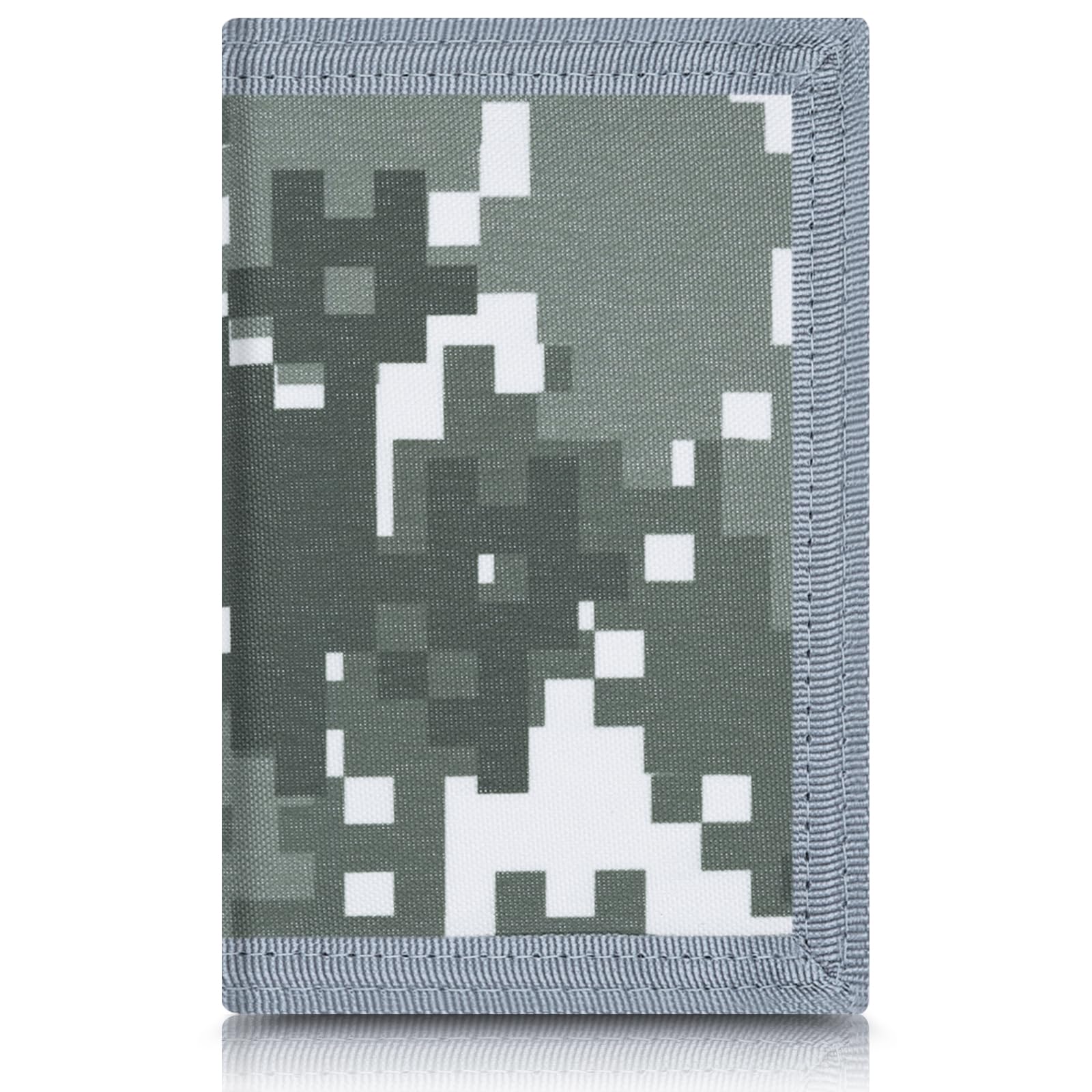 ZHONYEE RFID Slim Digital Wallet for Kids, Trifold Wallets for Men, Mini Trifold Coin Purse with Zipper for Kids (Mosaic Grey2)