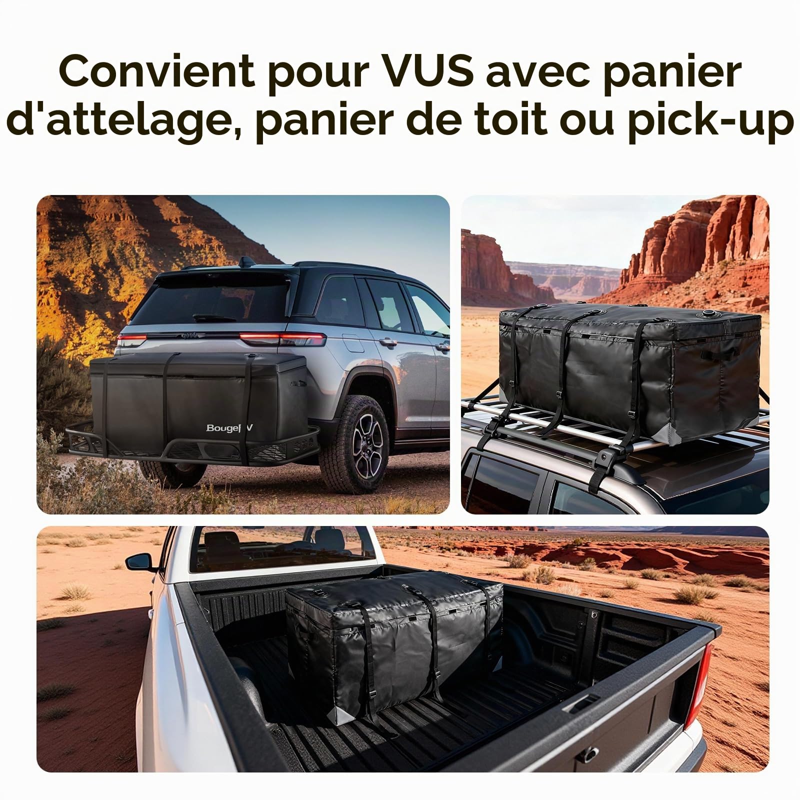 BougeRV Sac de Transport pour attelage de Voiture, Camion, SUV, fourgonnette, Plateaux d'attelage et paniers d'attelage (122,9 x 50,8 x 55,9 cm)