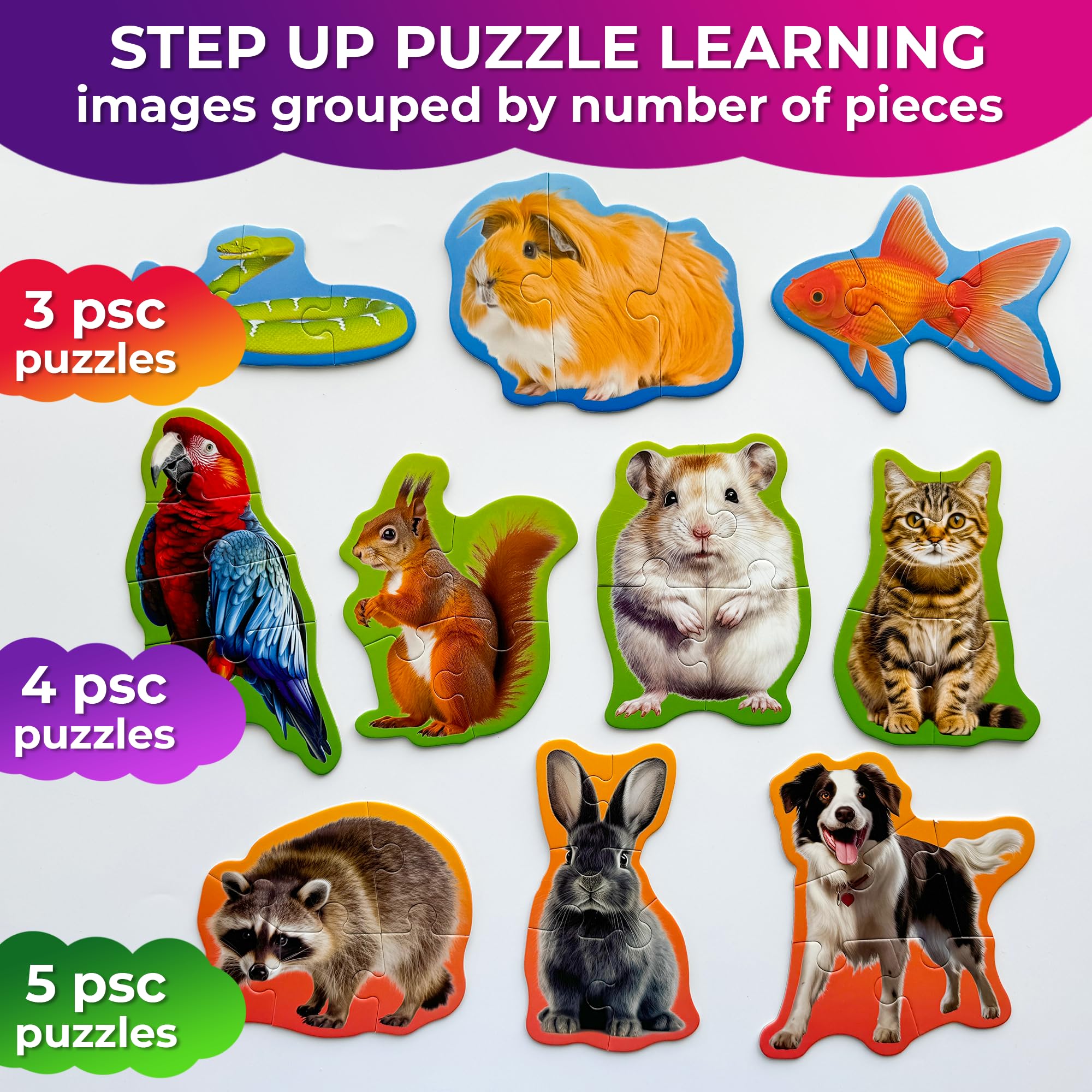 QUOKKA Puzzles For 2 3 Year Olds, Floor Toddler Puzzles Age 3-5, Educational Jigsaw Toys 2-3 yo - Image 2