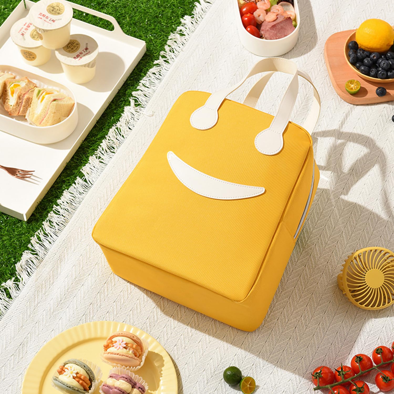 Izolowana torba na lunch zestaw 2 sztuk, 7,5 l, termiczna torba chłodząca z kieszenią zewnętrzną do pracy, podróży, biura i pikniku, przenośne przechowywanie ciepłej/zimnej żywności w podróży