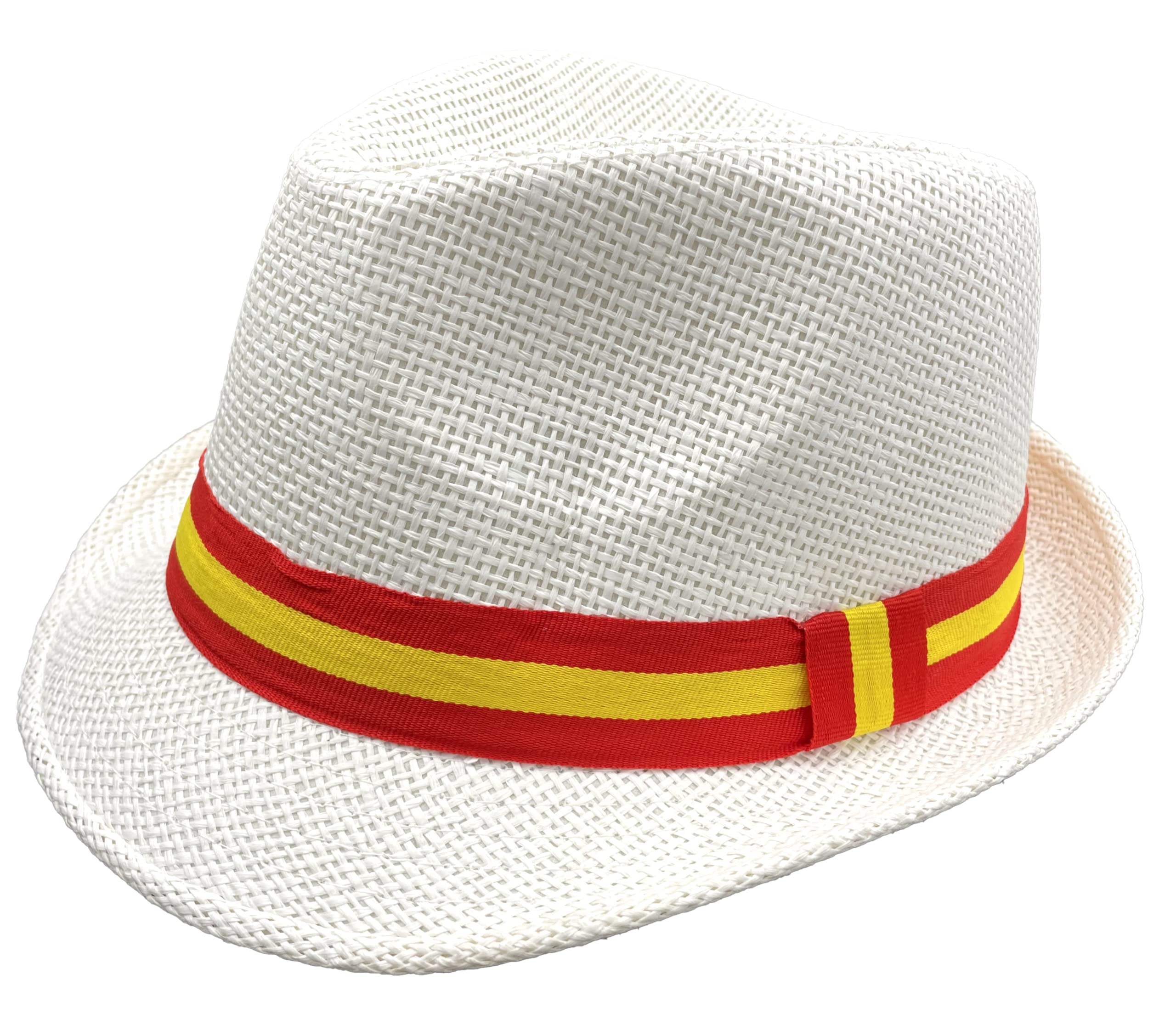 Carnavalife Sombrero Paja de Papel Hombre Mujer Gorra Panamá Verano Playa de ala Corta Moda Unisex, Accesorios para Disfraces, Talla única