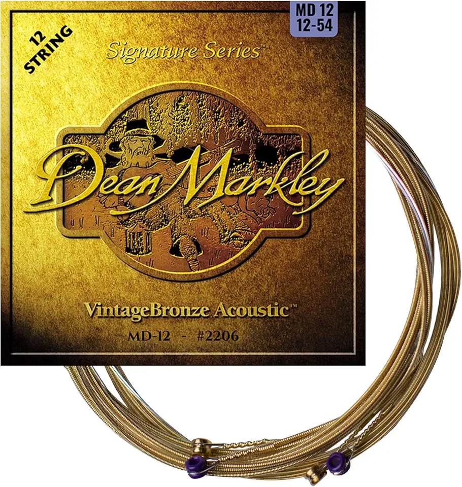 Dean Markley VintageBronze Signature Series acústico 12 cordas, 12-54, 2206, Médio