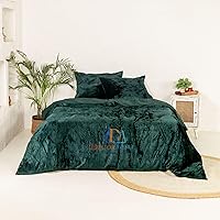 Vista 15 de Fundas de edredón de terciopelo aplastado ultra lujosas, ropa de cama bohemia color burdeos, tamaño Queen, ropa de cama UO, funda de edredón Donna