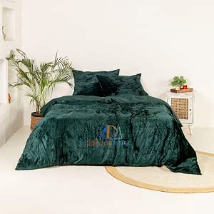Boho Cotton Duvet Cover Set With Pillow Covers - Handmade Washed Solid Donna Bedding - Brown King 90x104 Inches - View #2