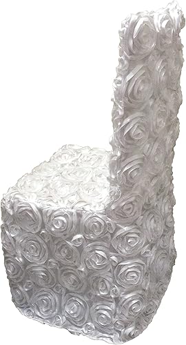 Miniatura 4 de Luchuan White Rosette Banquet Chair Cover for Wedding