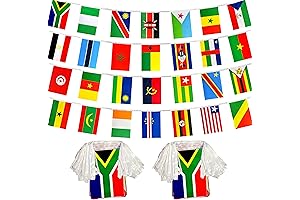 2 Set 54 Africa African Countries String Flags Banner Set