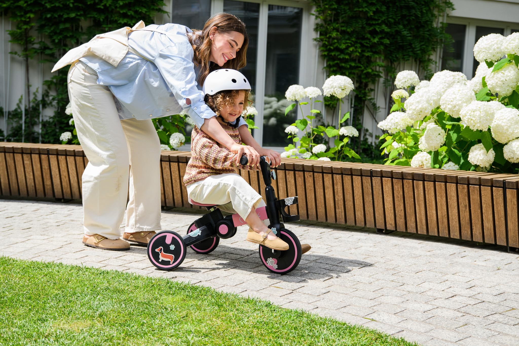 MoMi FILO 3in1 Triciclo Evolutivo per bambini 1-3 anni - Bici Senza Pedali Pieghevole, sella regolabili, pedali rimovibili - Tricicli con portabicchiere e ruote in EVA