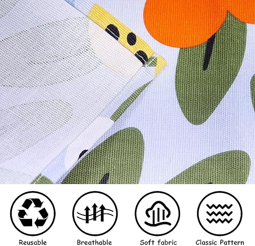 Miniatura 5 de Paquete de 2 delantales de cocina para mujer con bolsillos, diseño floral ajustable de flores, delantal de cocina para hornear jardinería