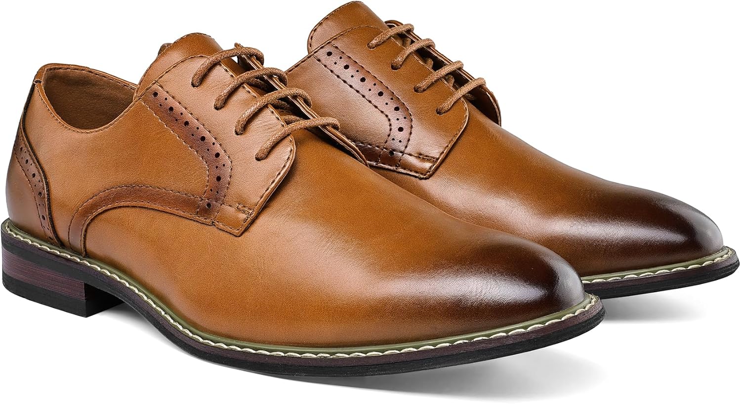 Men's Dress Shoes Formal Classic Business Lace up Oxford Shoes Wide Width - Image 2