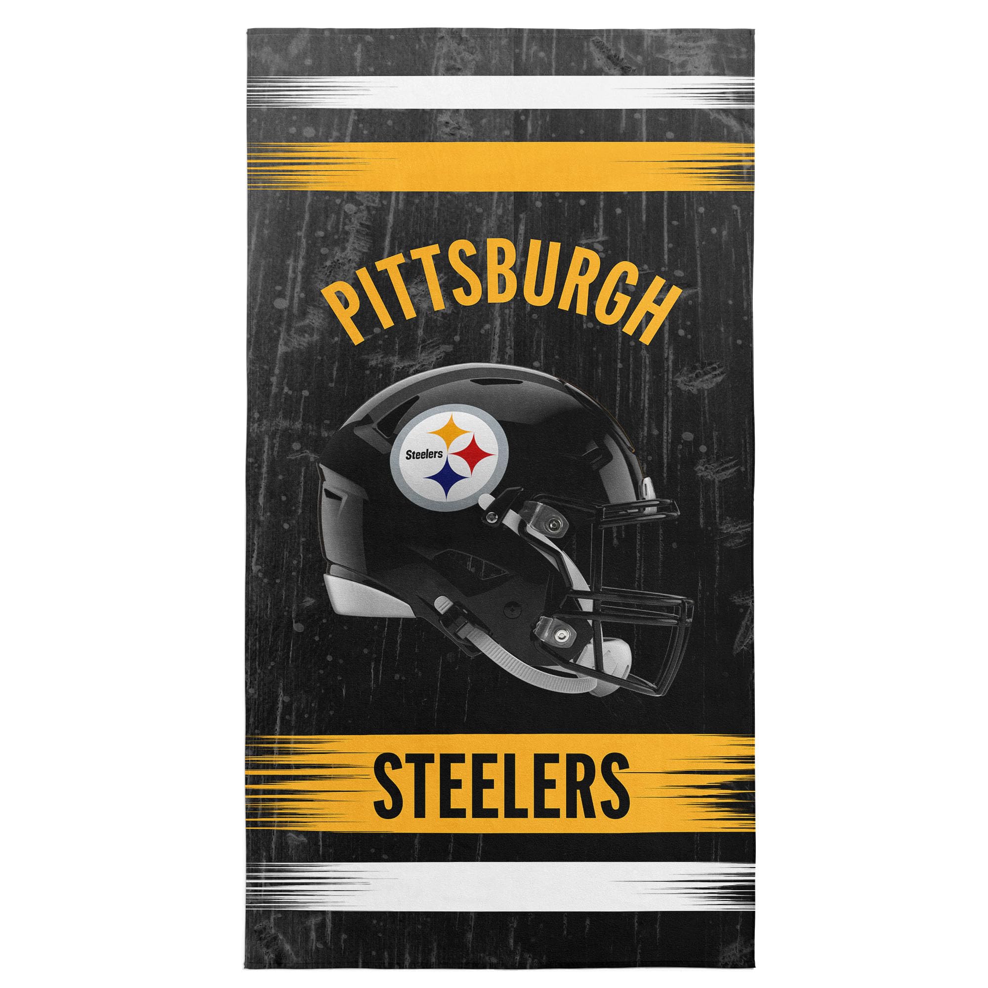 NFL Pittsburgh Steelers Microfiber Beach Towel, 30 x 60 Inches – Quick Dry, Sand Resistant, Lightweight, Highly Absorbent, Blitz Design