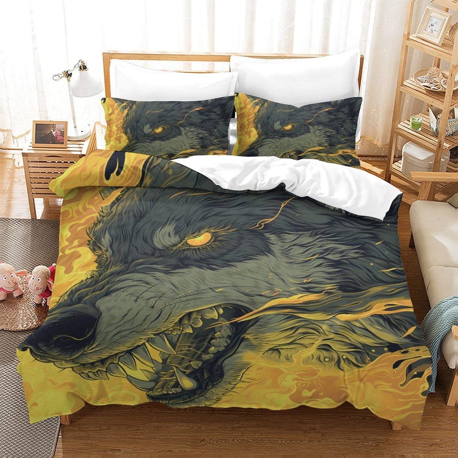 Housse de couette loup hypoallergénique contre la transpiration nocturne