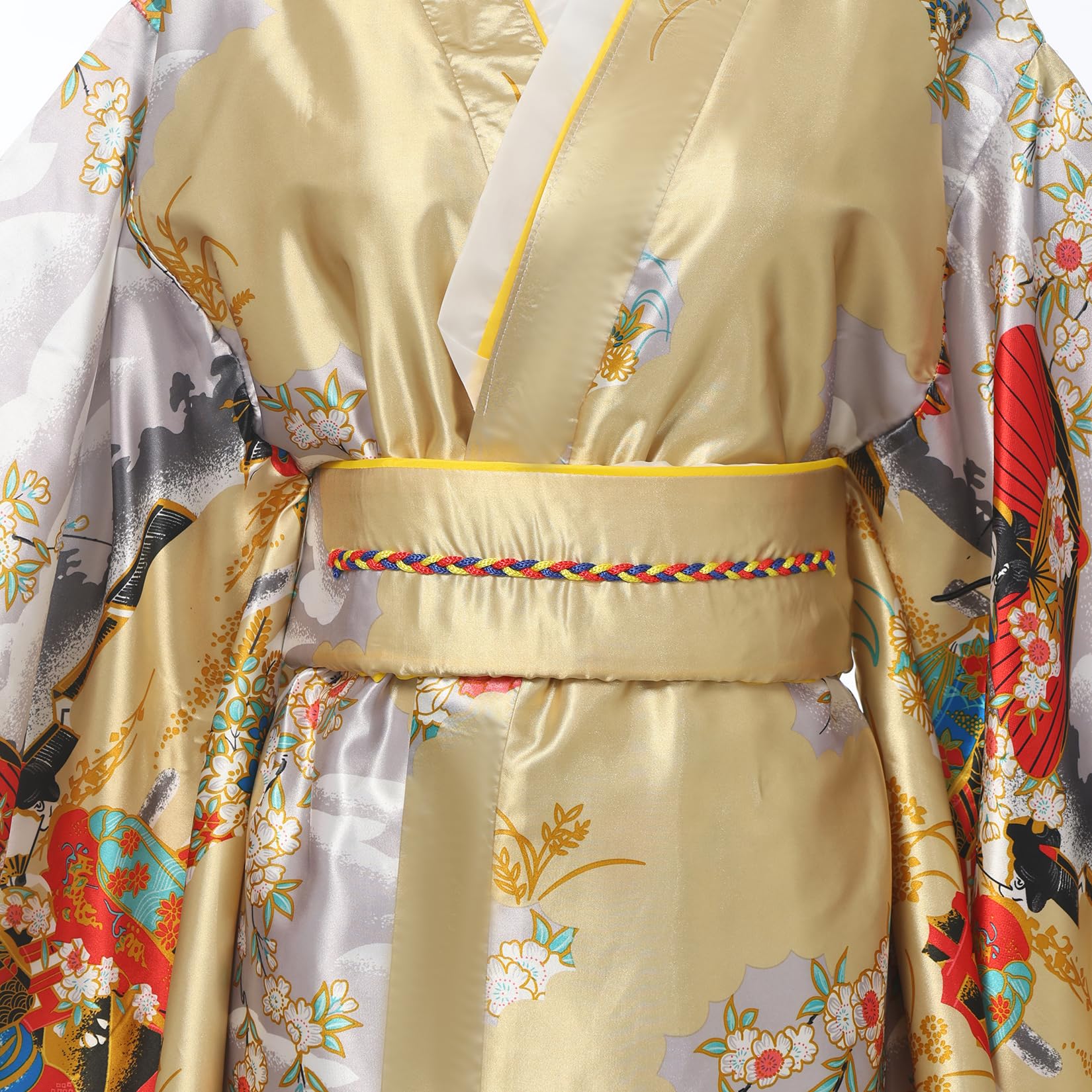 BPURB Bata tipo kimono para mujer, vestido tradicional japonés, geisha, yukata, fiesta de Halloween, cosplay, disfraz de fotografía