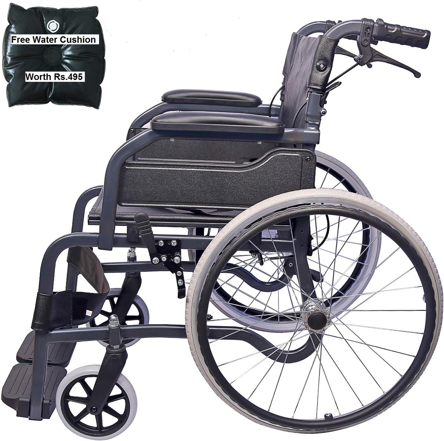 Wheelchair with attendant brake