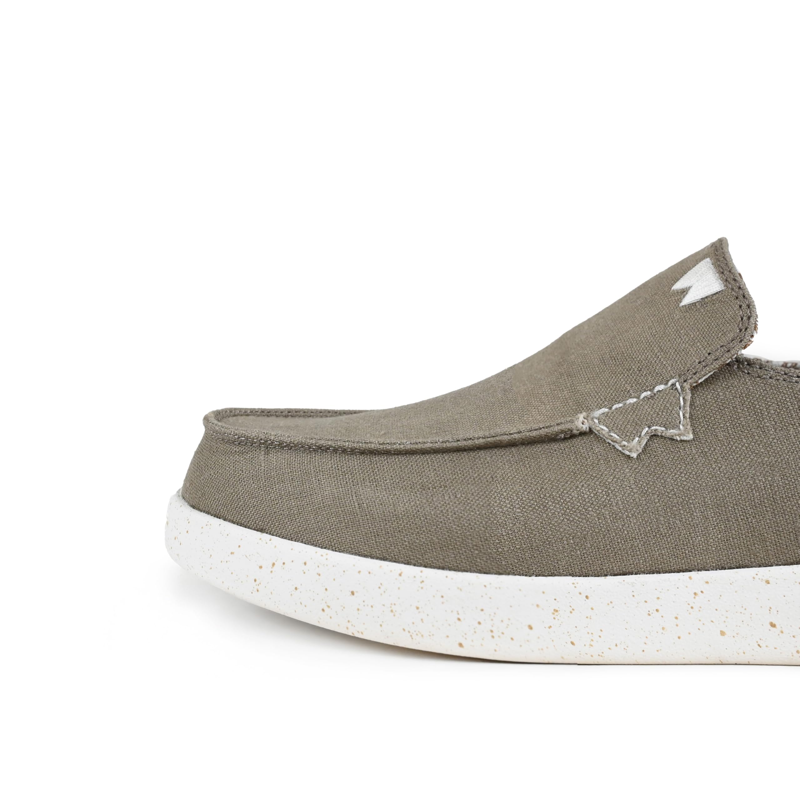 Kickback Barbeach Herren Slip‑On Loafer aus Canvas und Leinen – Lässige Sommerschuhe mit Rutschfester Sohle für Reisen, Strand und den Alltag