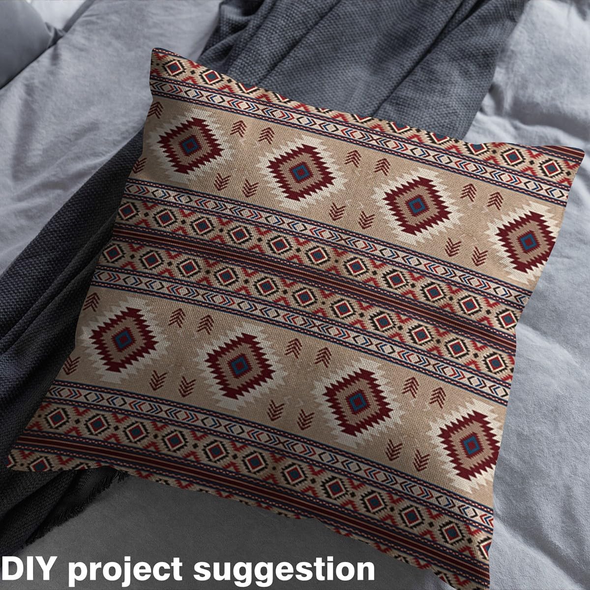 Aztec Fabric by The Yard for Girls Boys Kids 5 Yards Western Boho Decorative Waterproof Bohemian Native Tribal Upholstery Fabric for Chairs Vintage Outdoor Fabric