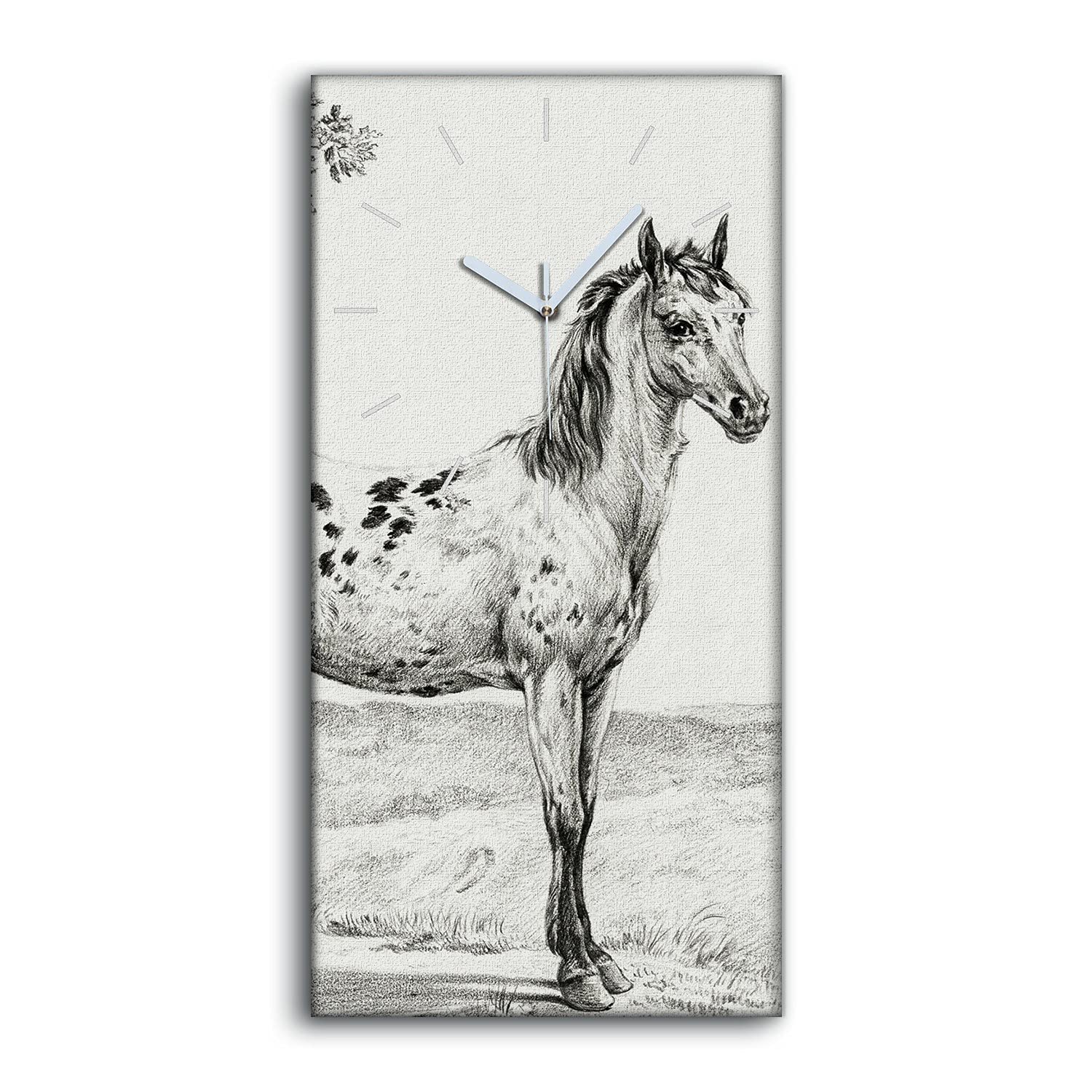 Horloge sur toile sans bruit déco chambre animaux sauvages