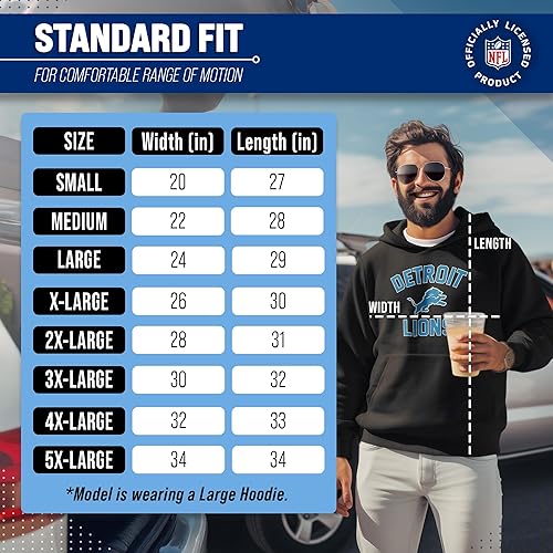 Miniatura 234 de Team Fan Apparel - Sudadera con capucha para adultos de NFL Gameday, mezcla de algodón y vellón de poliéster, abrígate y representa a tu