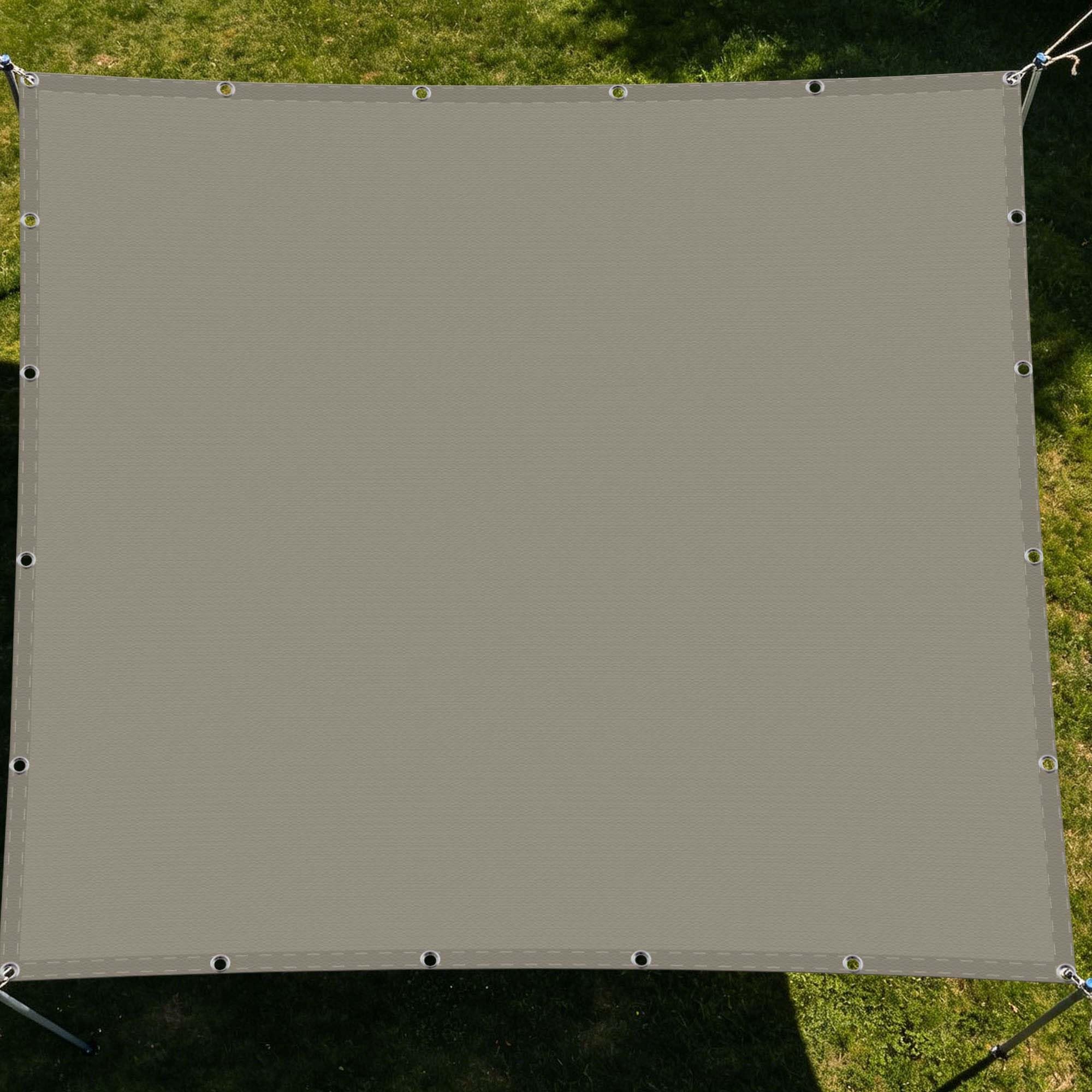 Voile d'ombrage 5.5 x 5.5 m taupe anti-déchirure contre la forte chaleur